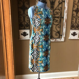 Ronnie Nicole Size 6 Dress - Black, Gold, Blue, White